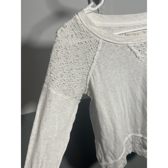 Abercrombie & Fitch Women's White Long Sleeve Top Sweater Knit Details Size S - Picture 2 of 6